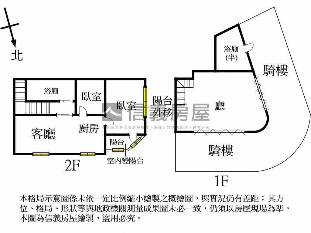 榮總三角窗附平車寬店房屋室內格局與周邊環境