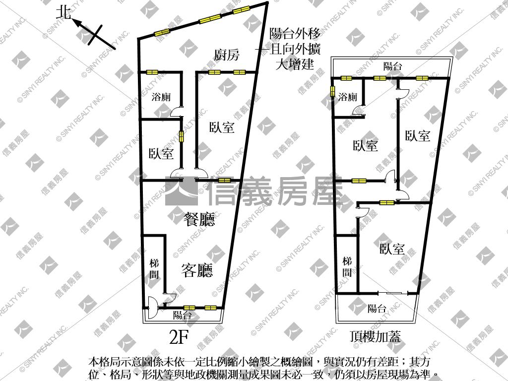 士林美崙街二樓頂加大空間房屋室內格局與周邊環境