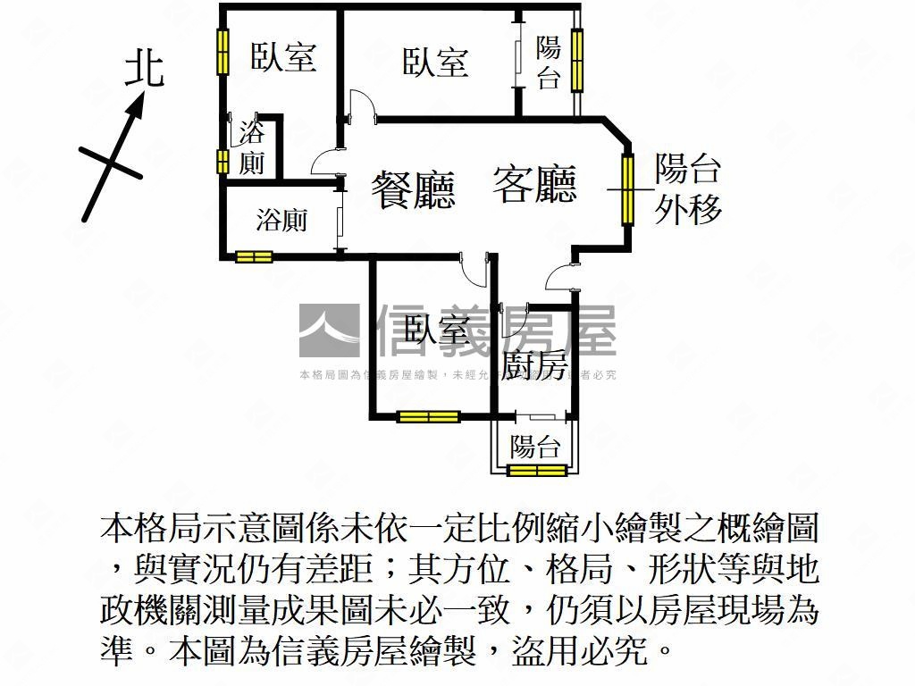 近體育園區中山京華美三房房屋室內格局與周邊環境