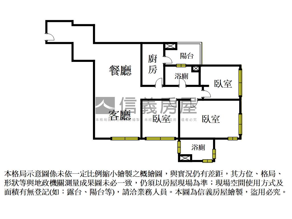 立信天禧稀有三房釋出房屋室內格局與周邊環境