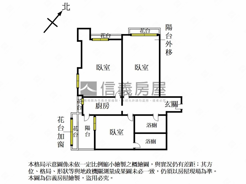 台北水都。優質三房房屋室內格局與周邊環境