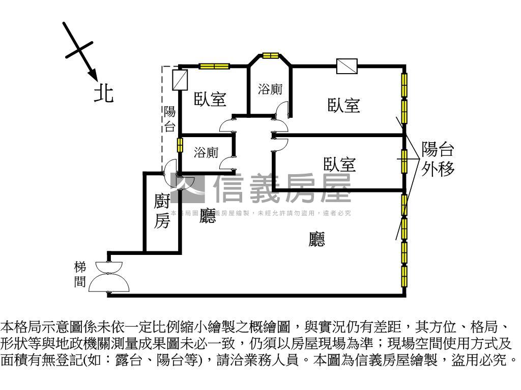 近聖功醫院輕軌大三房平車房屋室內格局與周邊環境