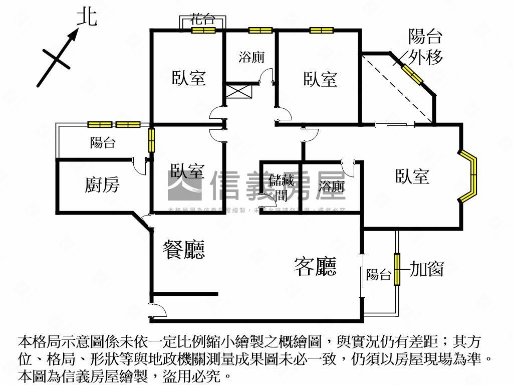 大業學苑四房平面車位房屋室內格局與周邊環境
