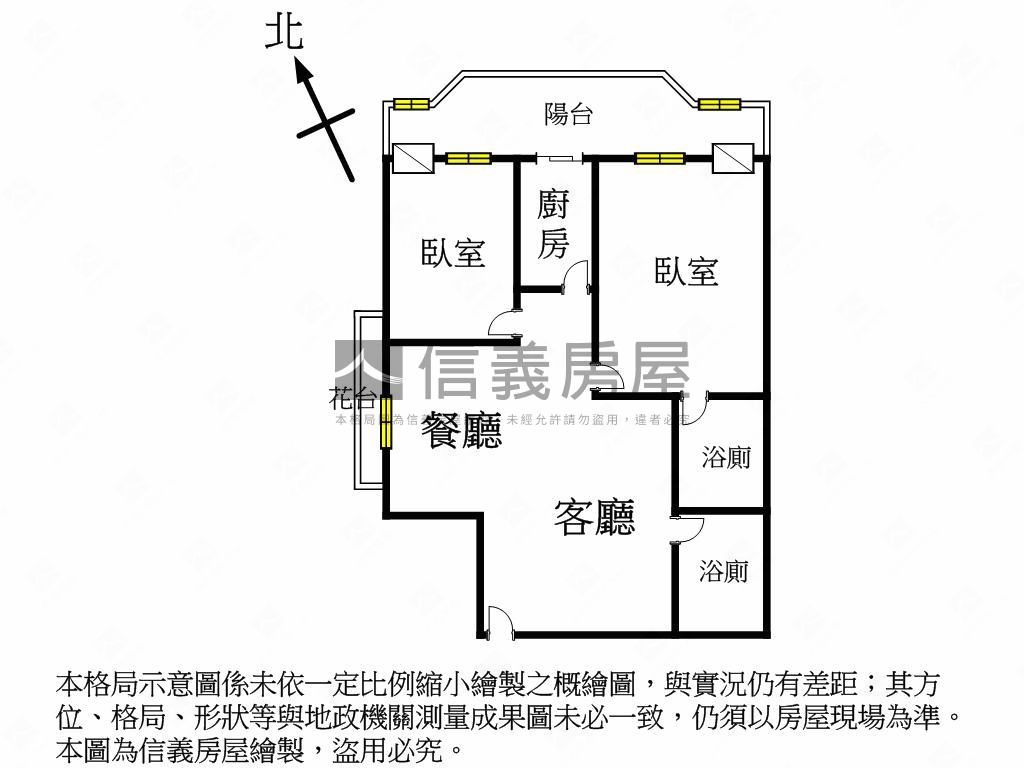 文心國小近捷運大兩房兩衛房屋室內格局與周邊環境