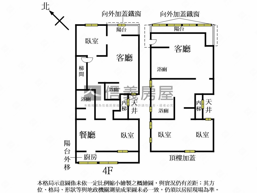 三民頂樓大空間房屋室內格局與周邊環境