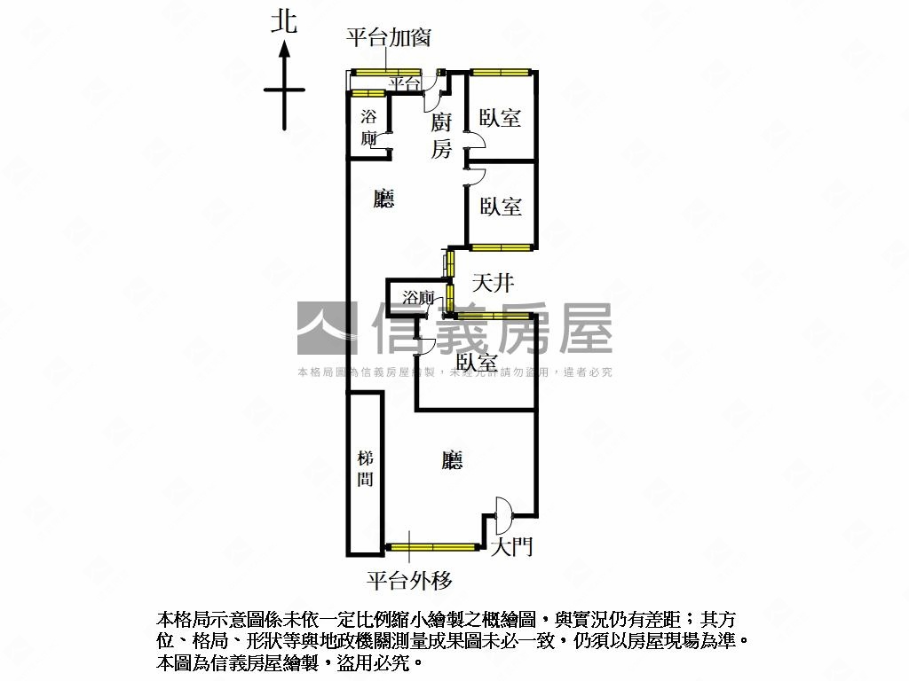 民生圓環靜巷一樓大空間房屋室內格局與周邊環境