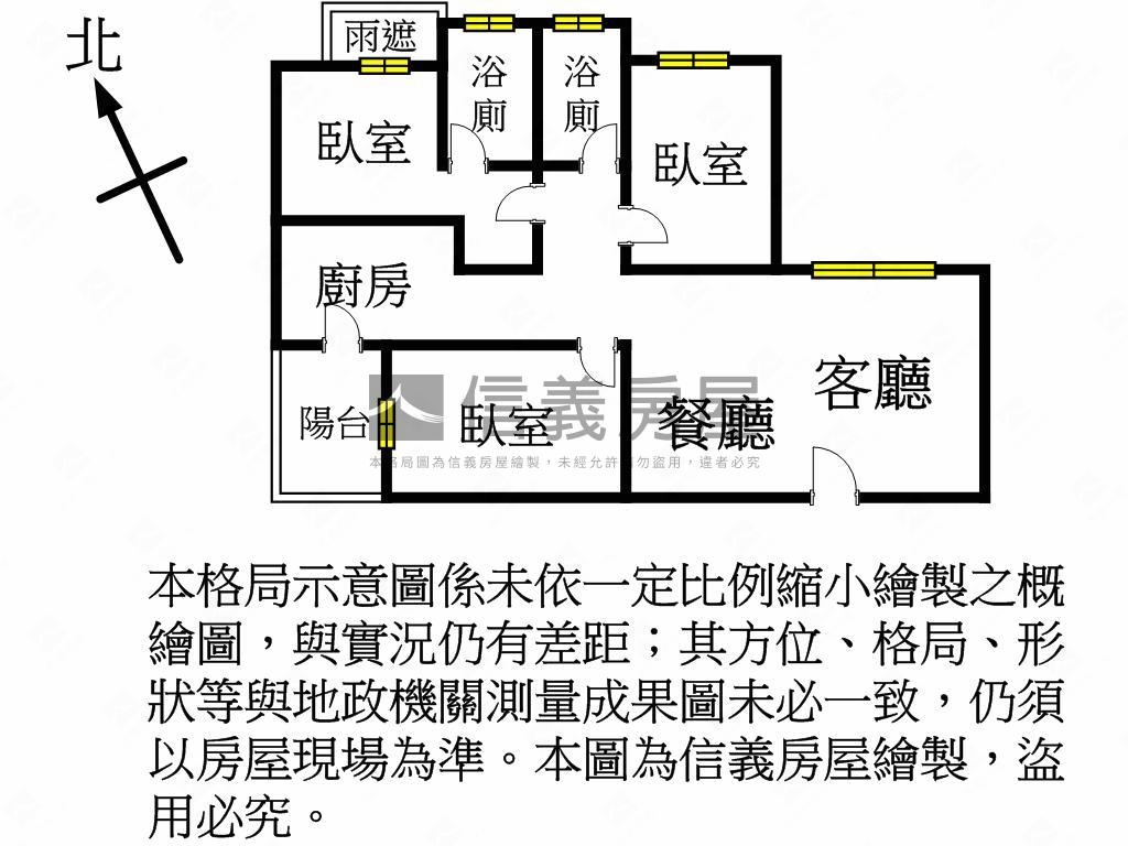 巧世代。高樓層湖景三房房屋室內格局與周邊環境