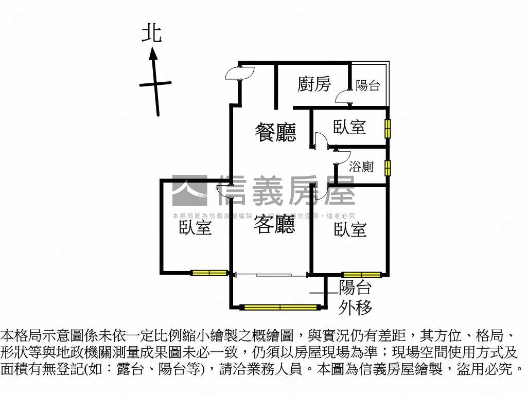 中崙一標３房明亮景觀屋房屋室內格局與周邊環境