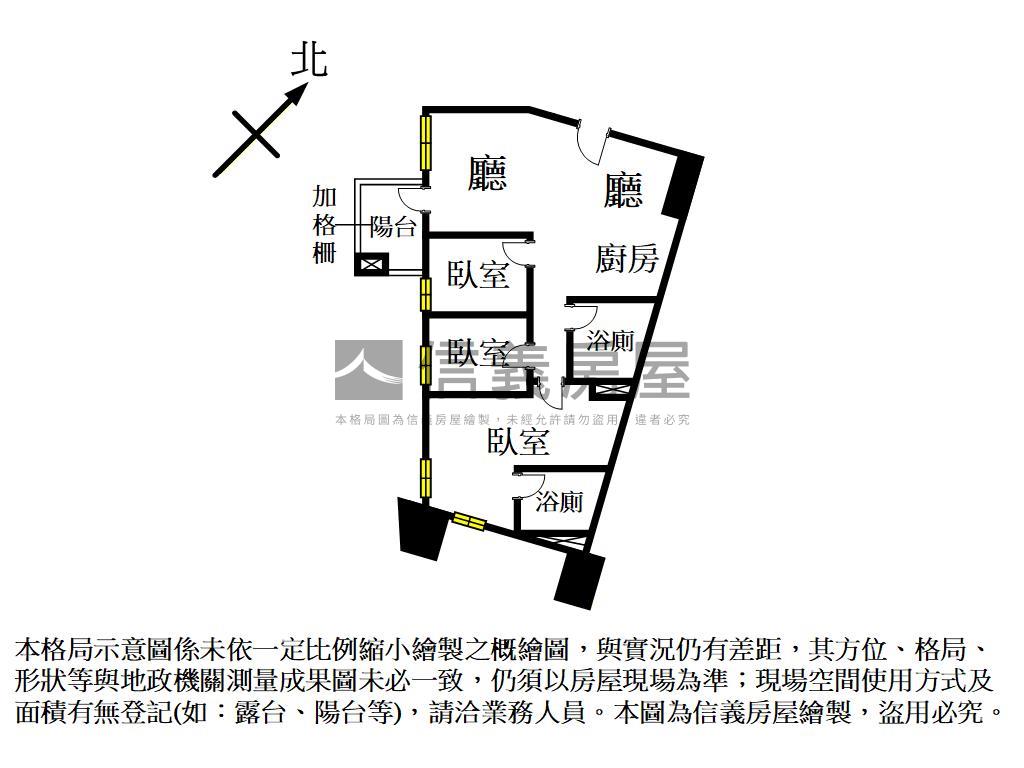 亞昕喜徠登三房車位房屋室內格局與周邊環境