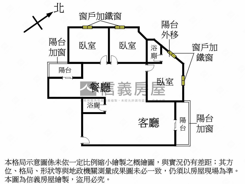 近西區美術館三房平車房屋室內格局與周邊環境