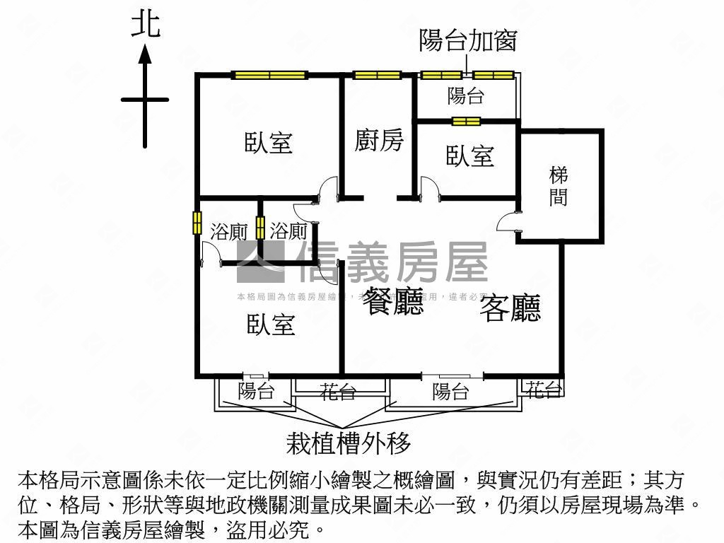 彩虹綠地美景三房房屋室內格局與周邊環境