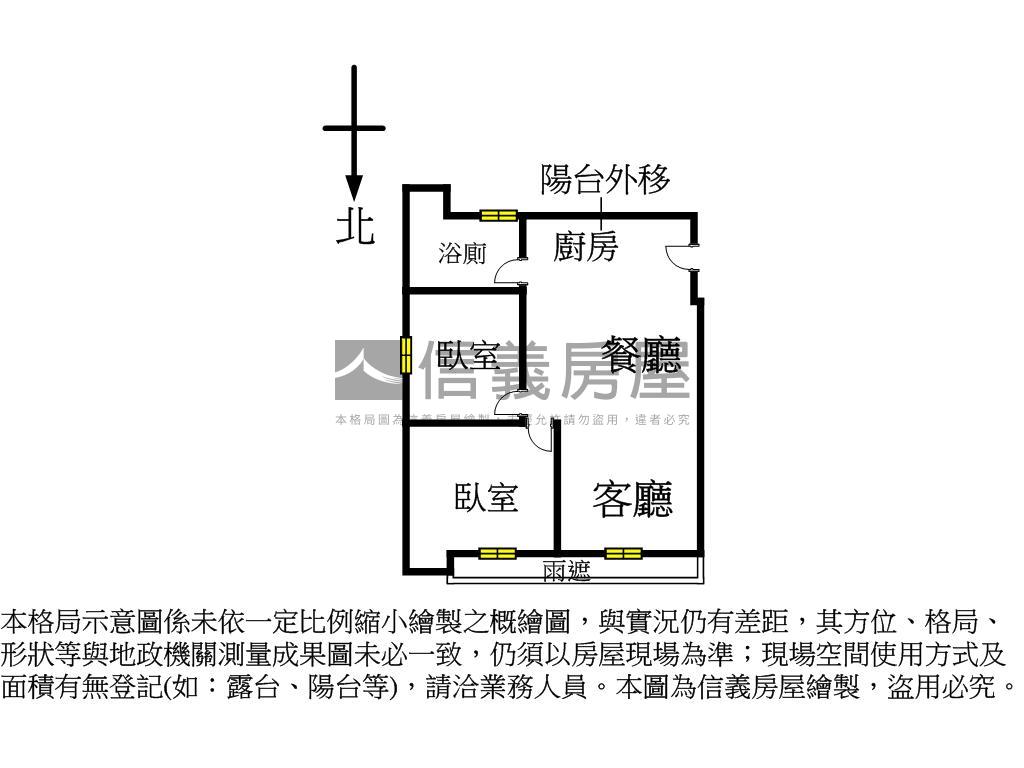 二房雙捷運公園時尚衣蝶房屋室內格局與周邊環境