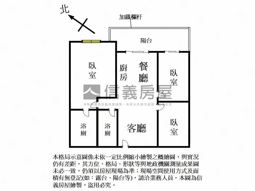 市場旁採光機能三房車位房屋室內格局與周邊環境