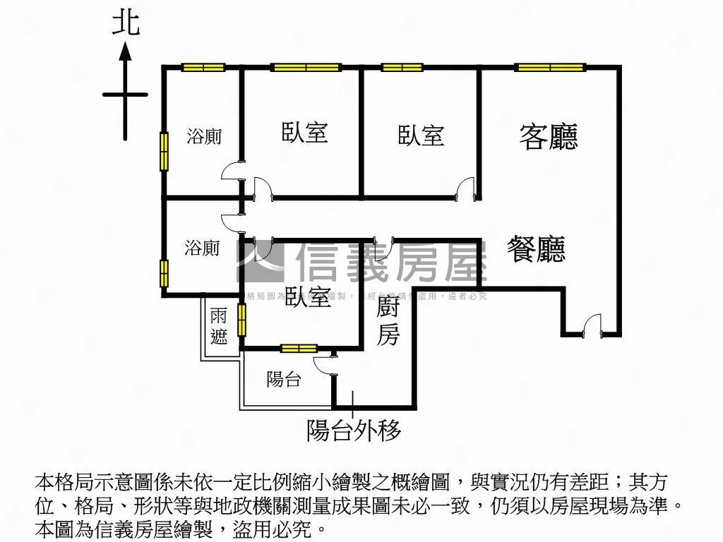 世紀雙星水湳視野三房平車房屋室內格局與周邊環境