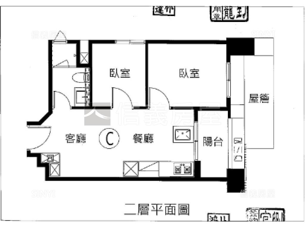 鉅陞鉅獻裏山低總兩房房屋室內格局與周邊環境