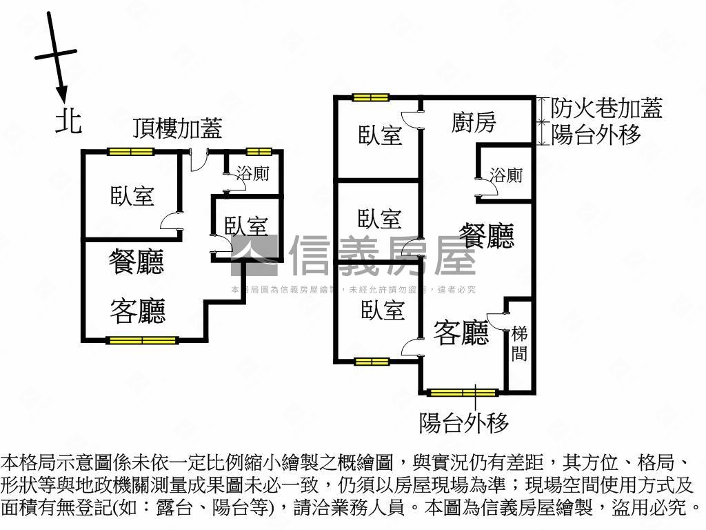 華江文新方正明亮頂加房屋室內格局與周邊環境