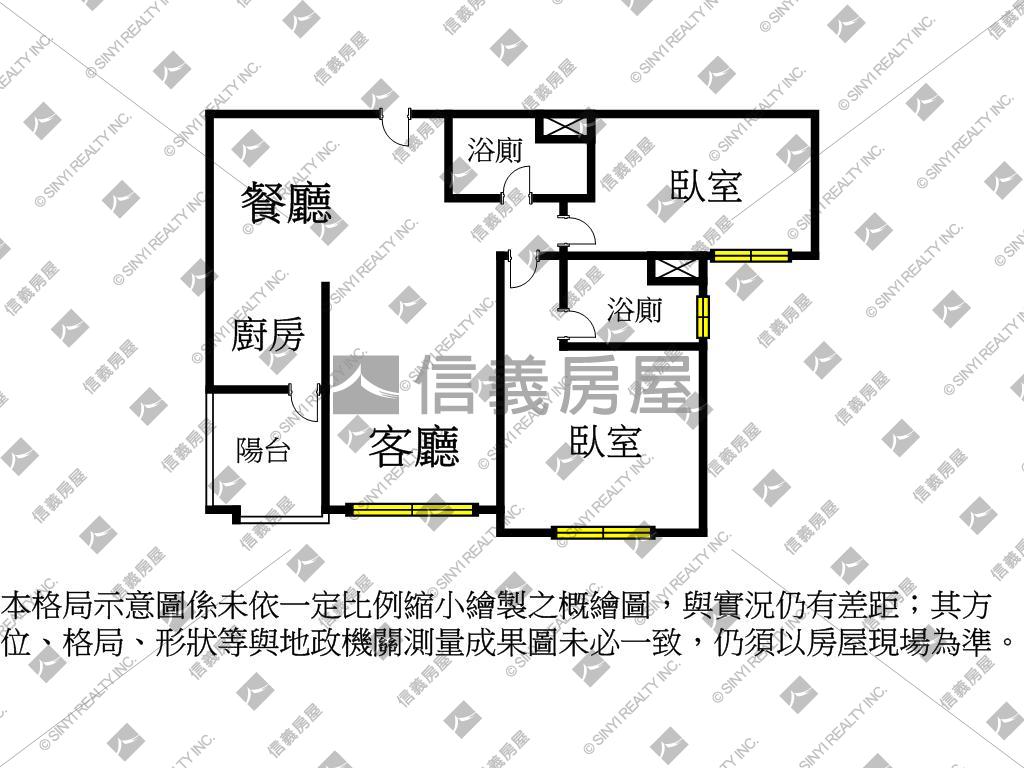 鹿澤禮寓兩房雙衛視野戶房屋室內格局與周邊環境