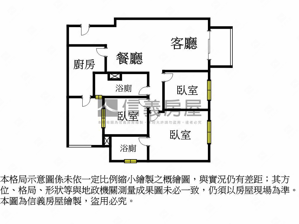 聯悦馨視野一級棒三房平車房屋室內格局與周邊環境