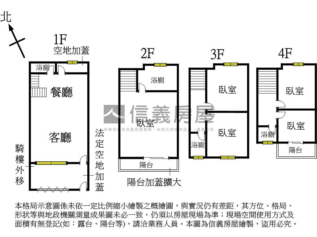 大空間臨路五房透天房屋室內格局與周邊環境