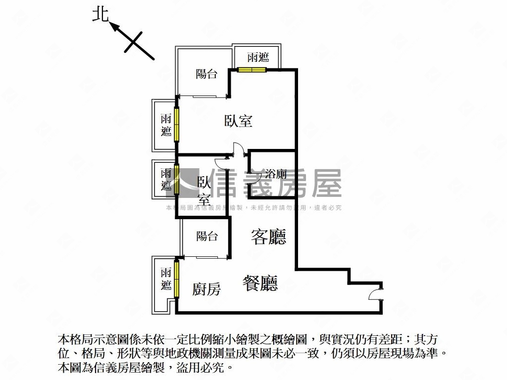波爾多景觀近捷運高樓２房房屋室內格局與周邊環境