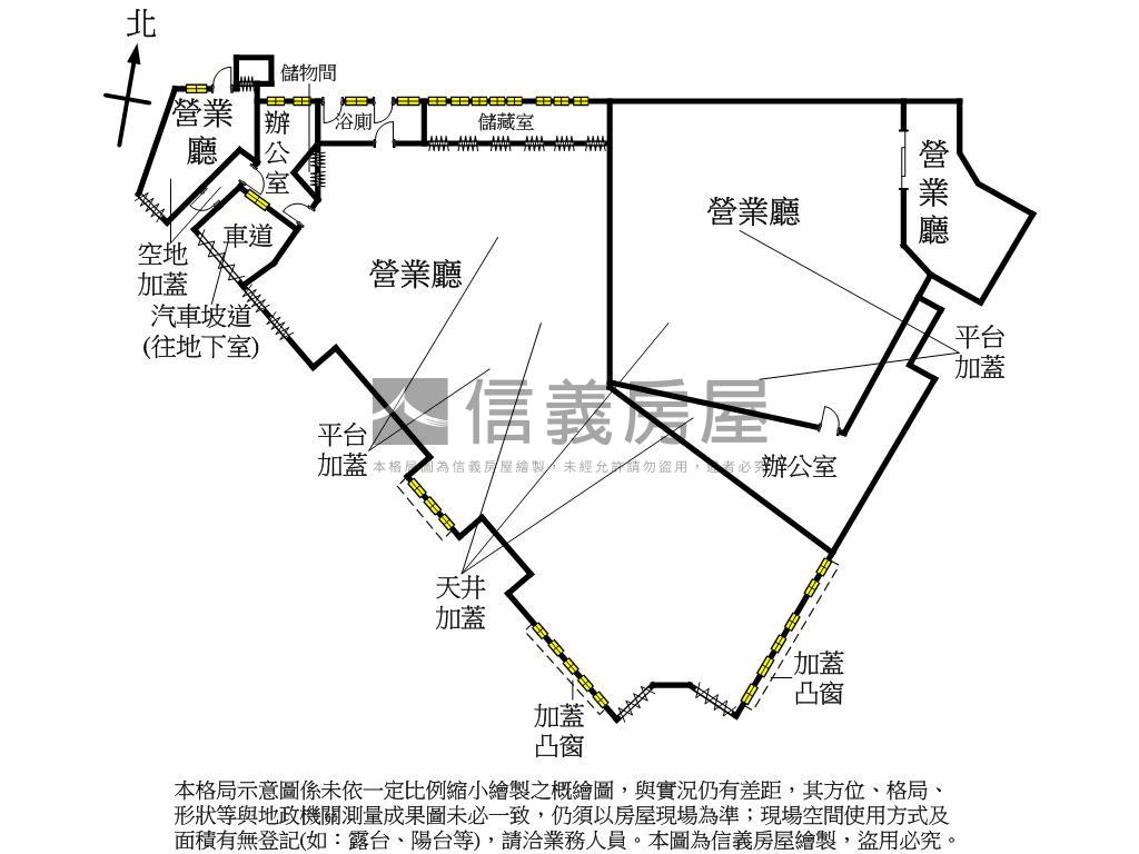 萬大百坪商業用一樓Ａ房屋室內格局與周邊環境