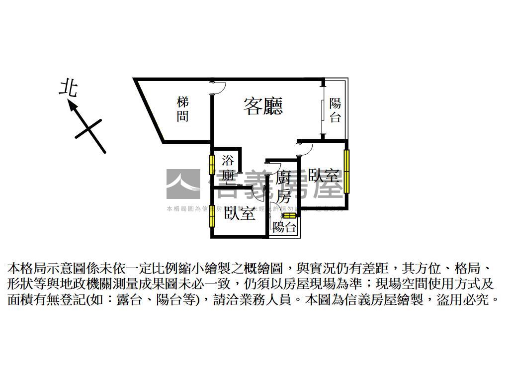 近中路明亮兩房房屋室內格局與周邊環境