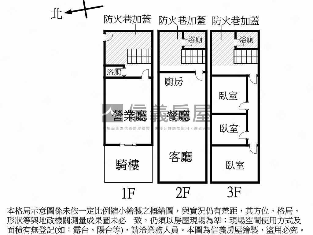 民權二路邊間透天店面房屋室內格局與周邊環境