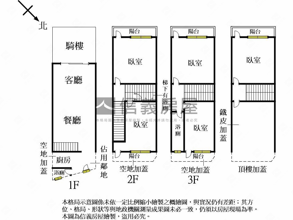 前後臨路整棟重新整理透天房屋室內格局與周邊環境