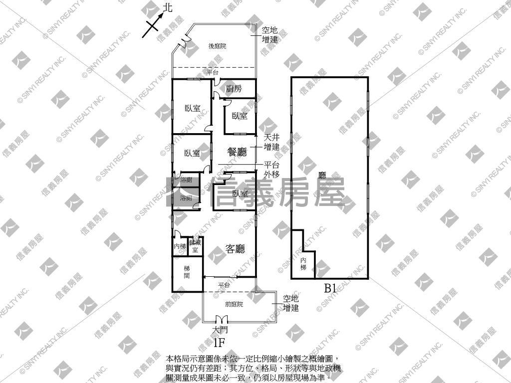 永安捷運公園庭院大空間房屋室內格局與周邊環境