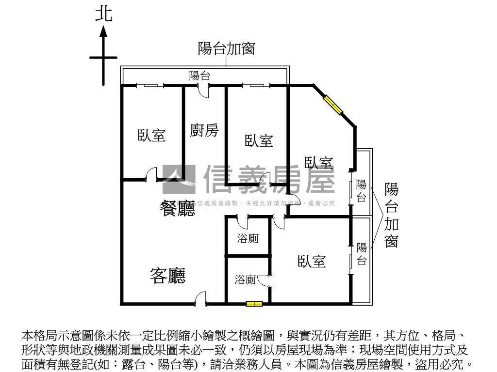 近捷運全新整理大四房房屋室內格局與周邊環境