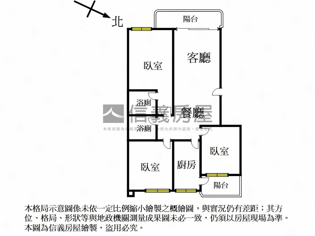 近北市三房有車位房屋室內格局與周邊環境