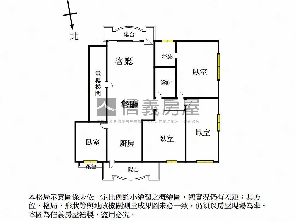 正義高樓優質採光４房平車房屋室內格局與周邊環境