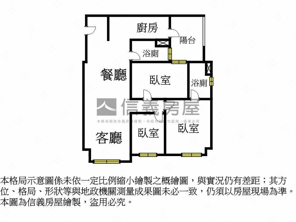 長虹天韻三房平車房屋室內格局與周邊環境