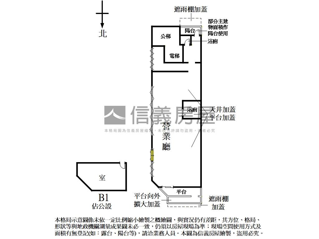 捷運行天宮‧三角窗金店面房屋室內格局與周邊環境