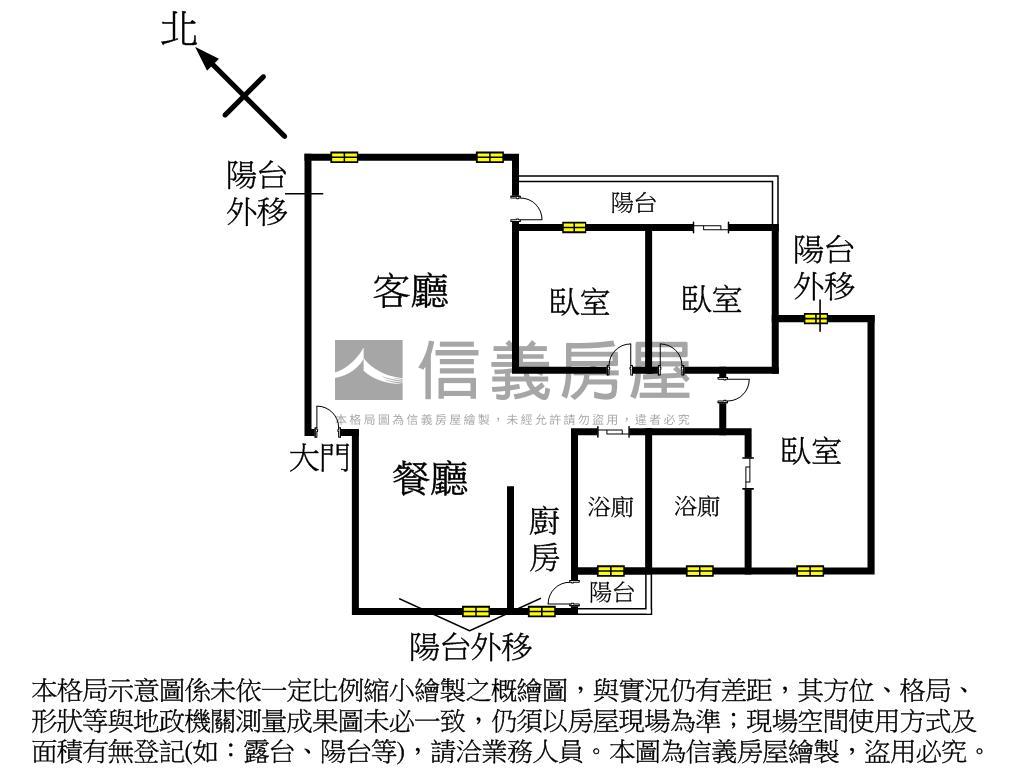 １０１景觀★三房裝潢美寓房屋室內格局與周邊環境