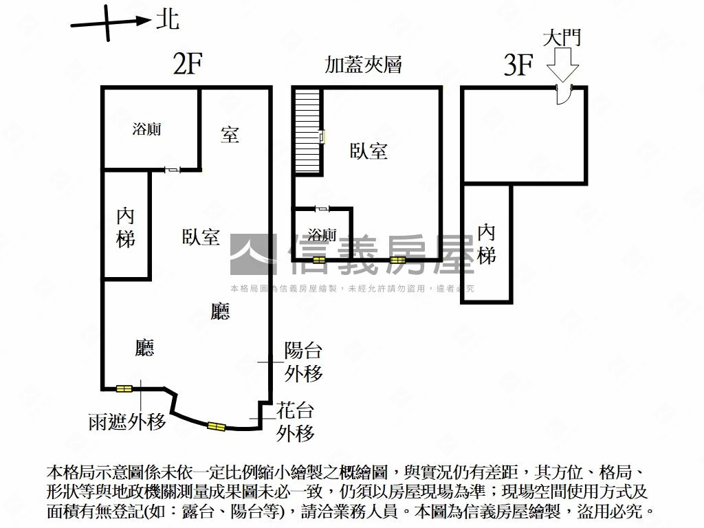 明水路稀有挑高美屋房屋室內格局與周邊環境