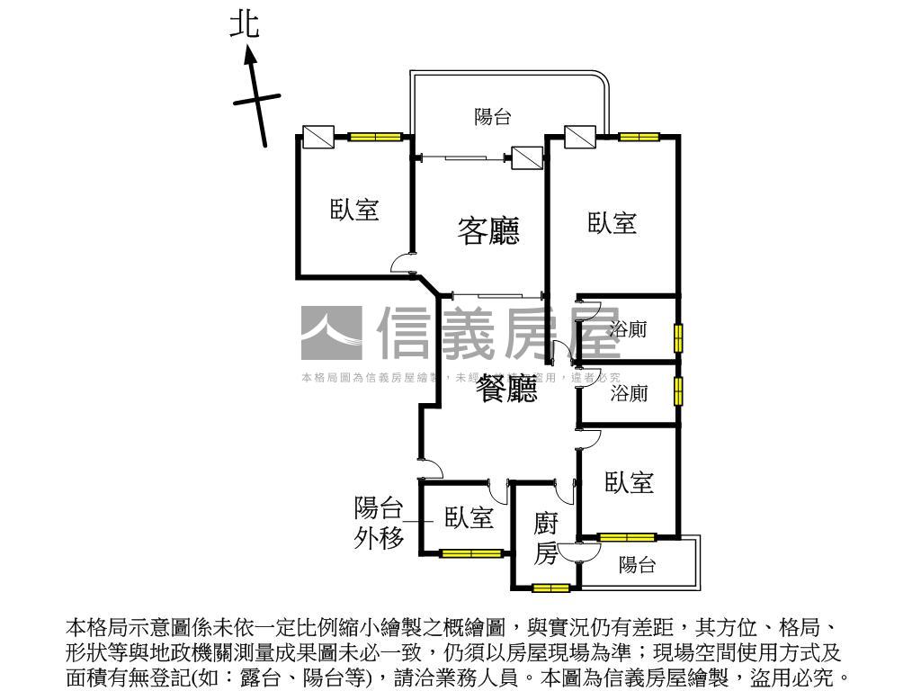 近桂林屋況佳‧採光正四房房屋室內格局與周邊環境