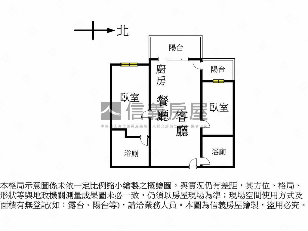 鳳凰信義兩房兩衛附車位房屋室內格局與周邊環境