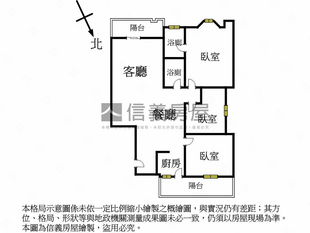 南寧方正電梯三房房屋室內格局與周邊環境