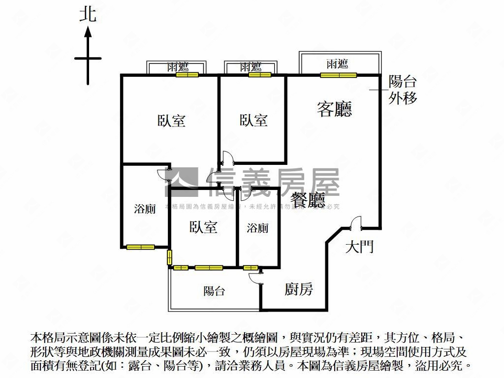 植幸福帝王戶三房車位房屋室內格局與周邊環境