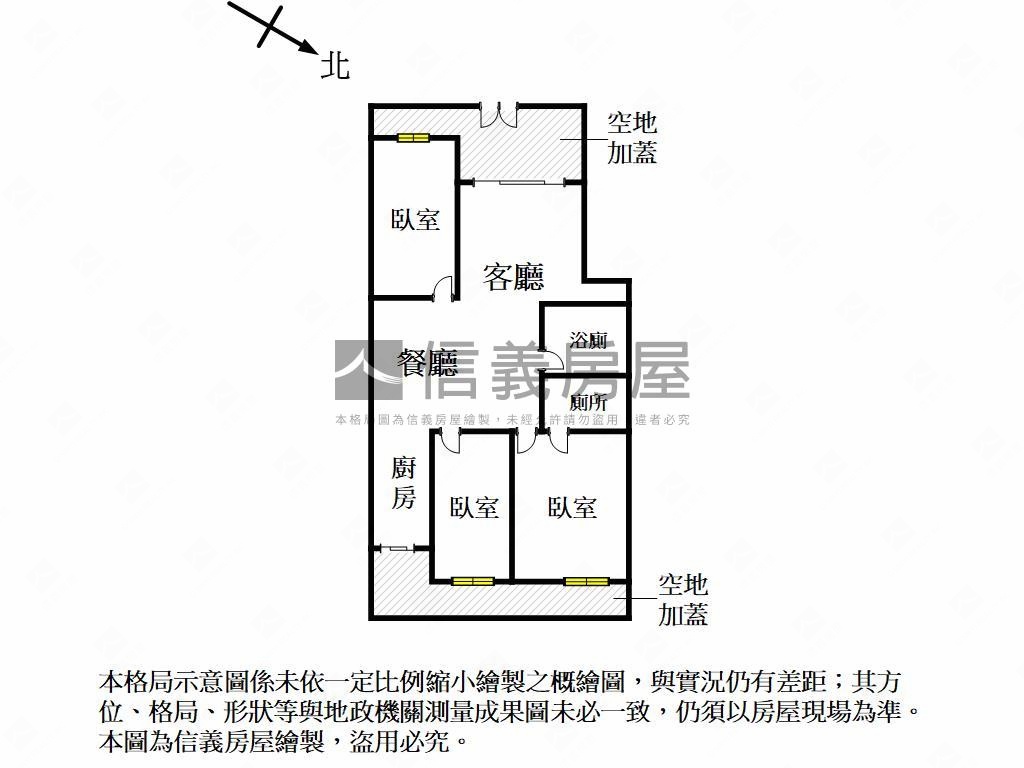近農１６稀有免爬梯美三房房屋室內格局與周邊環境