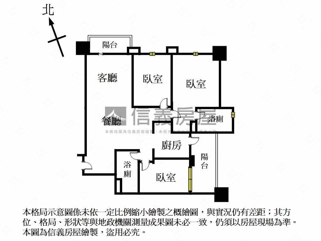 高鐵詠遇外棟田園美三房房屋室內格局與周邊環境