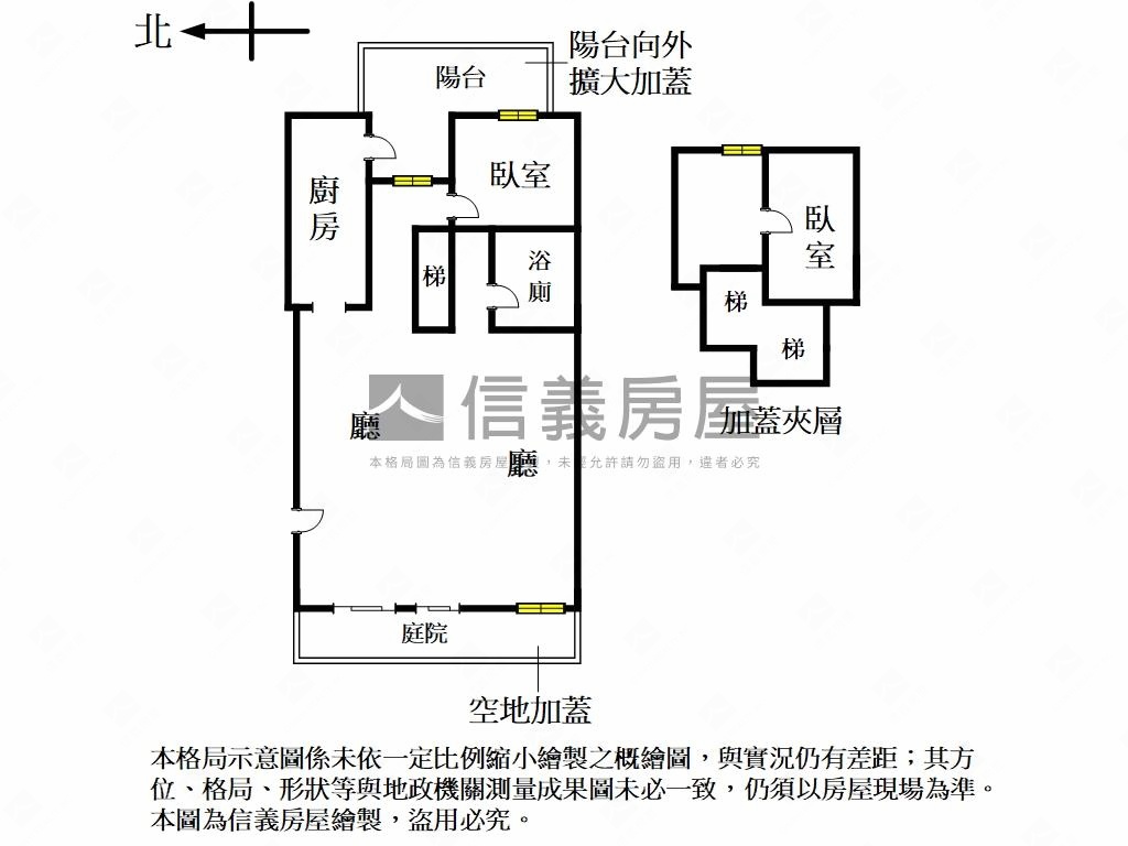 有囍庭院挑高平面車位房屋室內格局與周邊環境