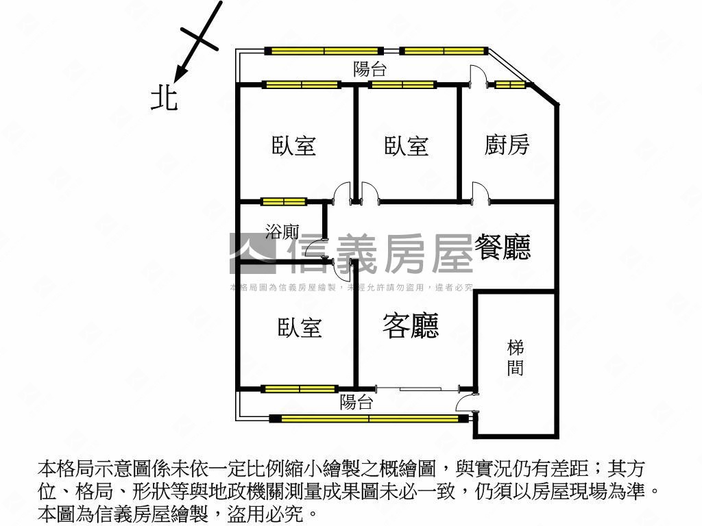 捷運～公園學區公寓３樓房屋室內格局與周邊環境