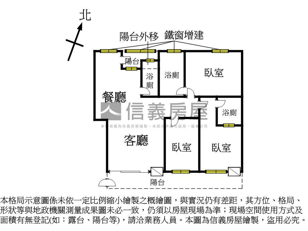 英明市場旁採光三房美寓房屋室內格局與周邊環境