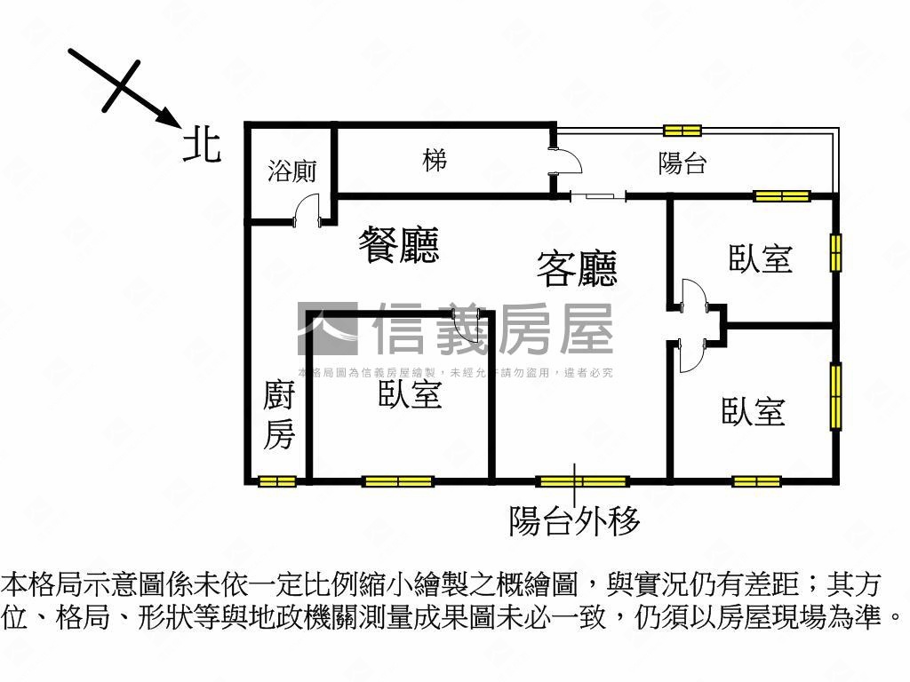 專任委託明德路大三房房屋室內格局與周邊環境