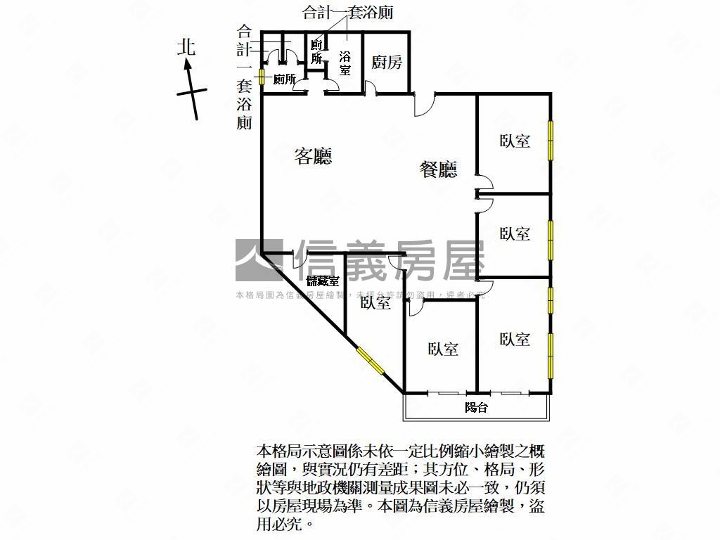 近大湳市場電梯大五房房屋室內格局與周邊環境