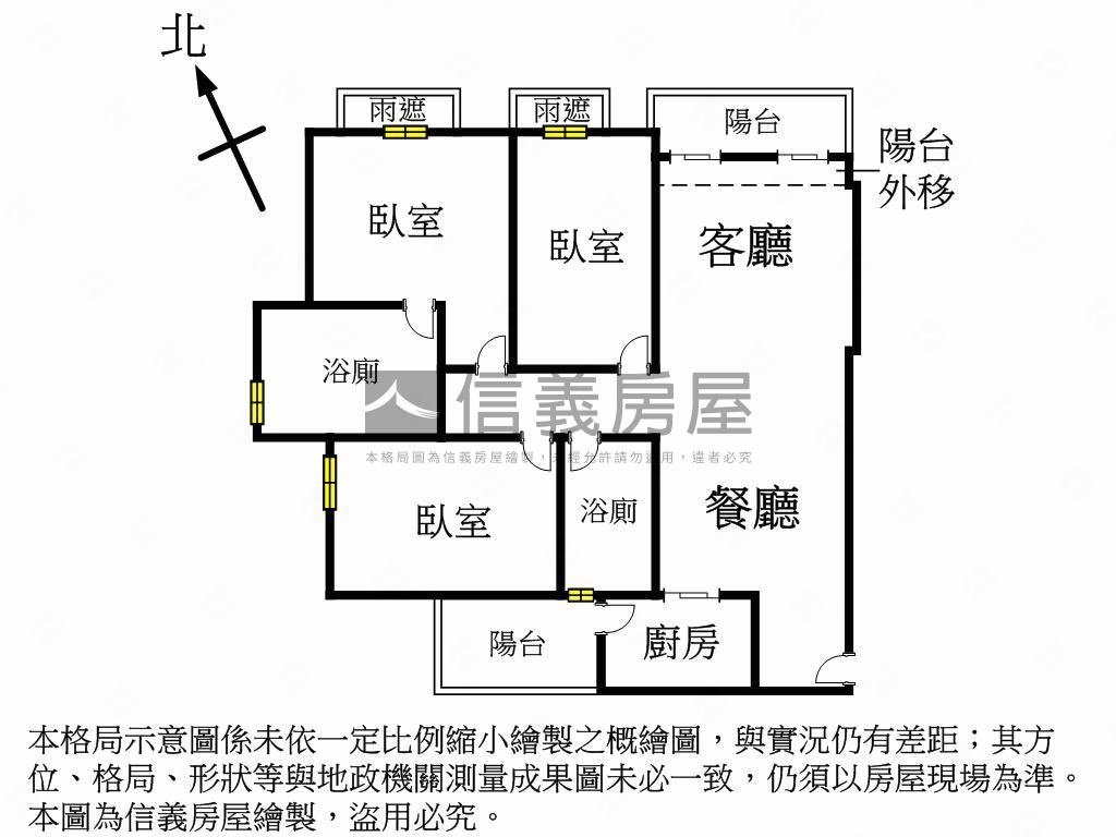 昌祐大河戀－裝潢視野３房房屋室內格局與周邊環境