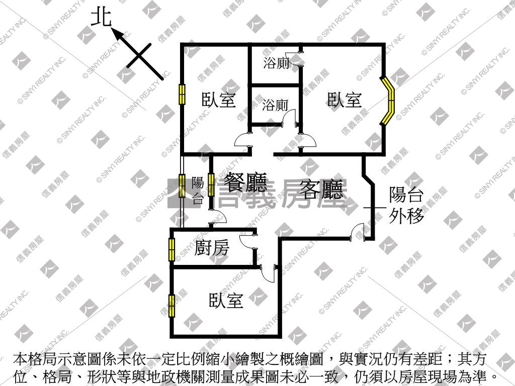 富貴好房三房平面車位房屋室內格局與周邊環境