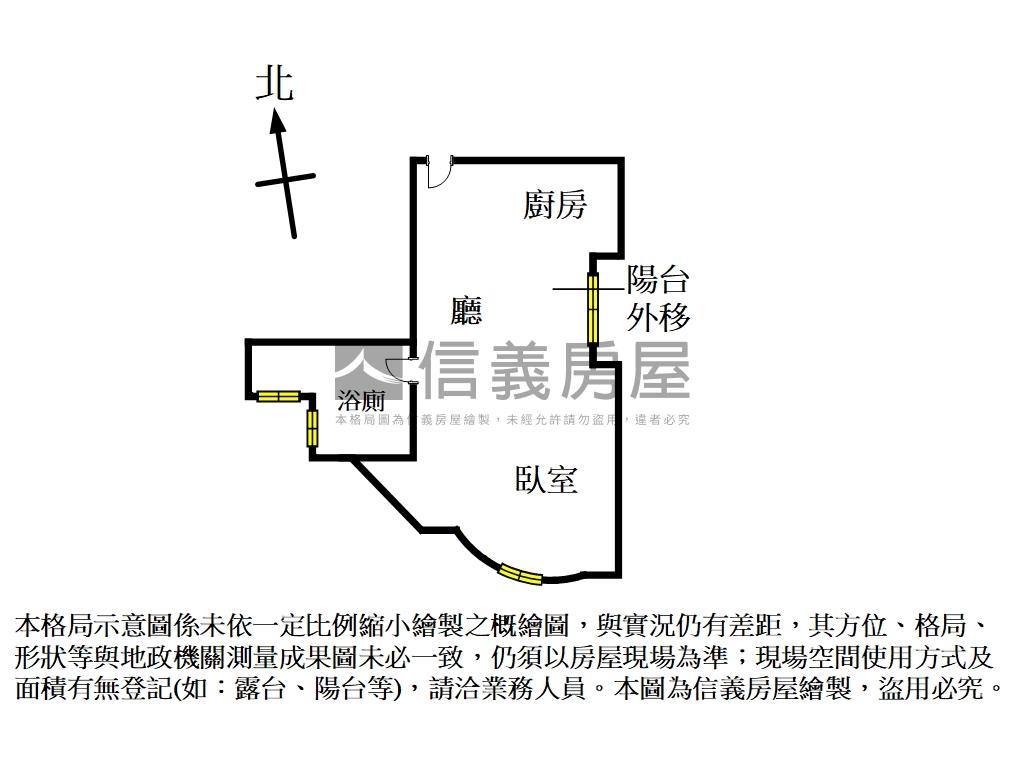 面校園景觀電梯一房房屋室內格局與周邊環境